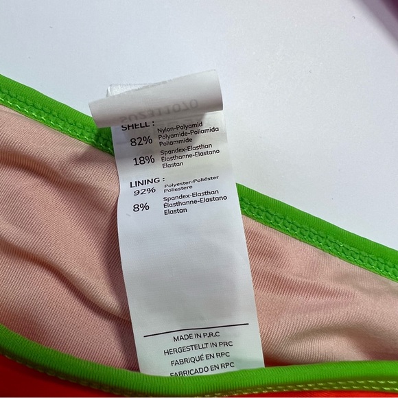 2/$25 Cupshe Orange Bikini Set with Green Trim NWT - Picture 4 of 7